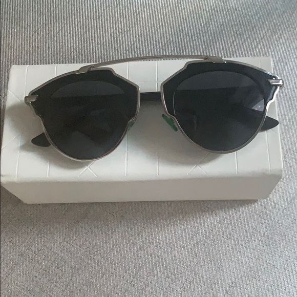 Dior Elegant Black and Silver Sunglasses main image 8